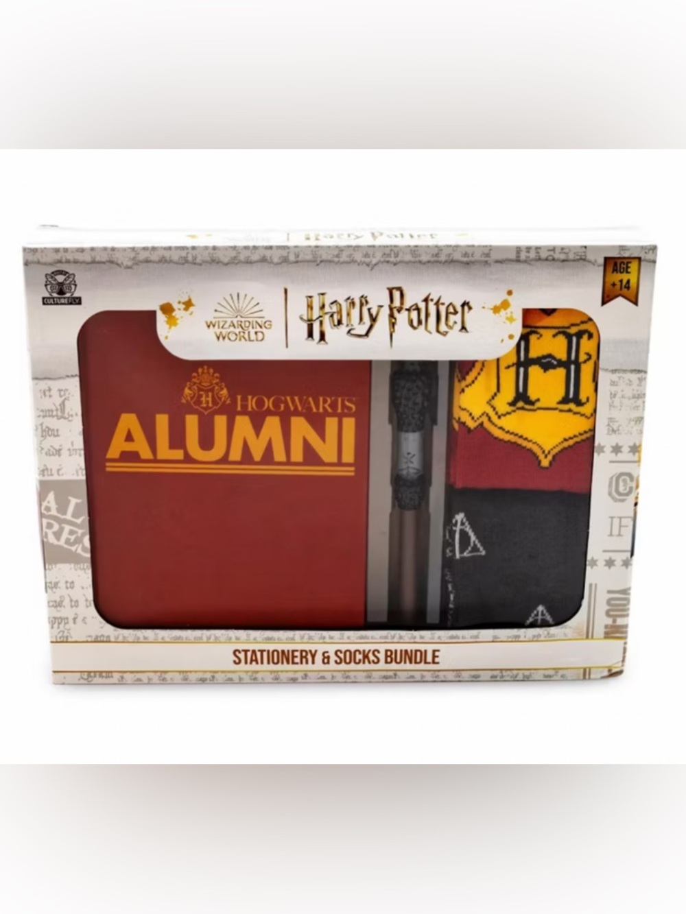 NEW!!! Harry Potter Journal And Dumbledore Shaped Wand Pen With Sock Set-(NWT)